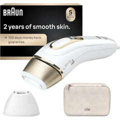 Braun IPL, Silk·Expert Pro 5, IPL Hair Removal for Women and Men, Permanent Laser Hair Reduction At-Home, 2 Heads, Pouch, IPL5137