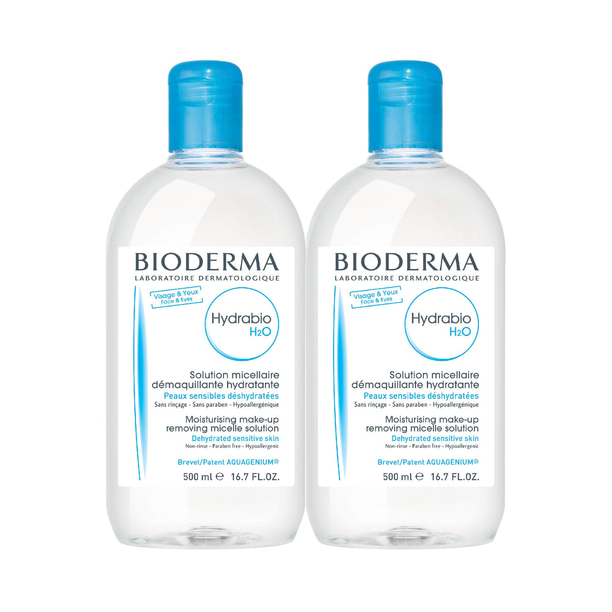 BioDerma Hydrabio H2O - Micellar Water (16.7fl. oz, Pack of 2)