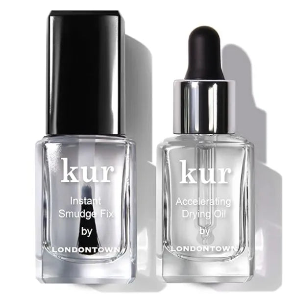 LONDONTOWN S.O.S. Salon Staples Set Instant Smudge Fix, Accelerating Drying Oil, Smoothes and Fixes Manicures Ultra Fast Drying Set .40fl oz Each