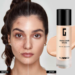 Liquid Foundation - Matte Liquid Full Coverage Foundation - Lightweight Hydrating Foundation - BANKTMturally Blends Long Lasting for Face Makeup