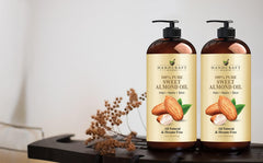 Handcraft Blends 100% Pure Sweet Almond Oil – All Natural Premium Therapeutic Grade – Huge 16 OZ - Carrier Oil for Aromatherapy, Massage, Moisturizing Skin & Hair