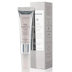 Naturium Multi-Peptide Eye Cream, Smoothing & Anti Aging Skincare, with Squalene & Hyaluronic Acid, 0.5 oz 15 ml