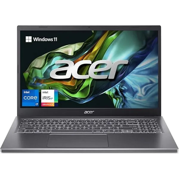 Acer Aspire 5 15.6" Laptop (13th Gen) Intel Core i7, 16GB Ram 512GB SSD Intel Iris Xe Graphics Windows 11 Home (A515-58M-7570) - Steel Gray