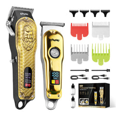 ENSSU Hair Clippers for Men Professional, Cordless Barber Clippers and Trimmers Set, Men's Hair Clippers for hair cutting with LED Display, Men's Grooming Kit