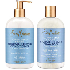 SHEA MOISTURE Hydrate & Repair conditioner For Damaged Hair Manuka Honey & Yogurt Shea Butter Shampoo and Conditioner 13oz, 13 Fl Oz (Pack of 2)