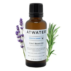 ATWATER Smooth Target 5-in-1 Beard Oil, Men's Beard Conditioner with Argan Oil and Lavender, Hydrates and Softens Facial Hair - 1 oz
