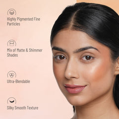 Swiss Beauty Ultra Blush Palette with highly blendable shades | Pigmented Blusher for a Natural Flush | Shade-1, 16gm|