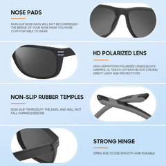 WASAIKKU Polarized Sunglasses for Men Fashion Sunglasses with 100% UV Protection Sports Fishing Driving Shades
