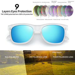 Joopin Square Polarized Sunglasses for Men Women, Classic Retro Sun Glasses UV400 Protection Driving Fishing