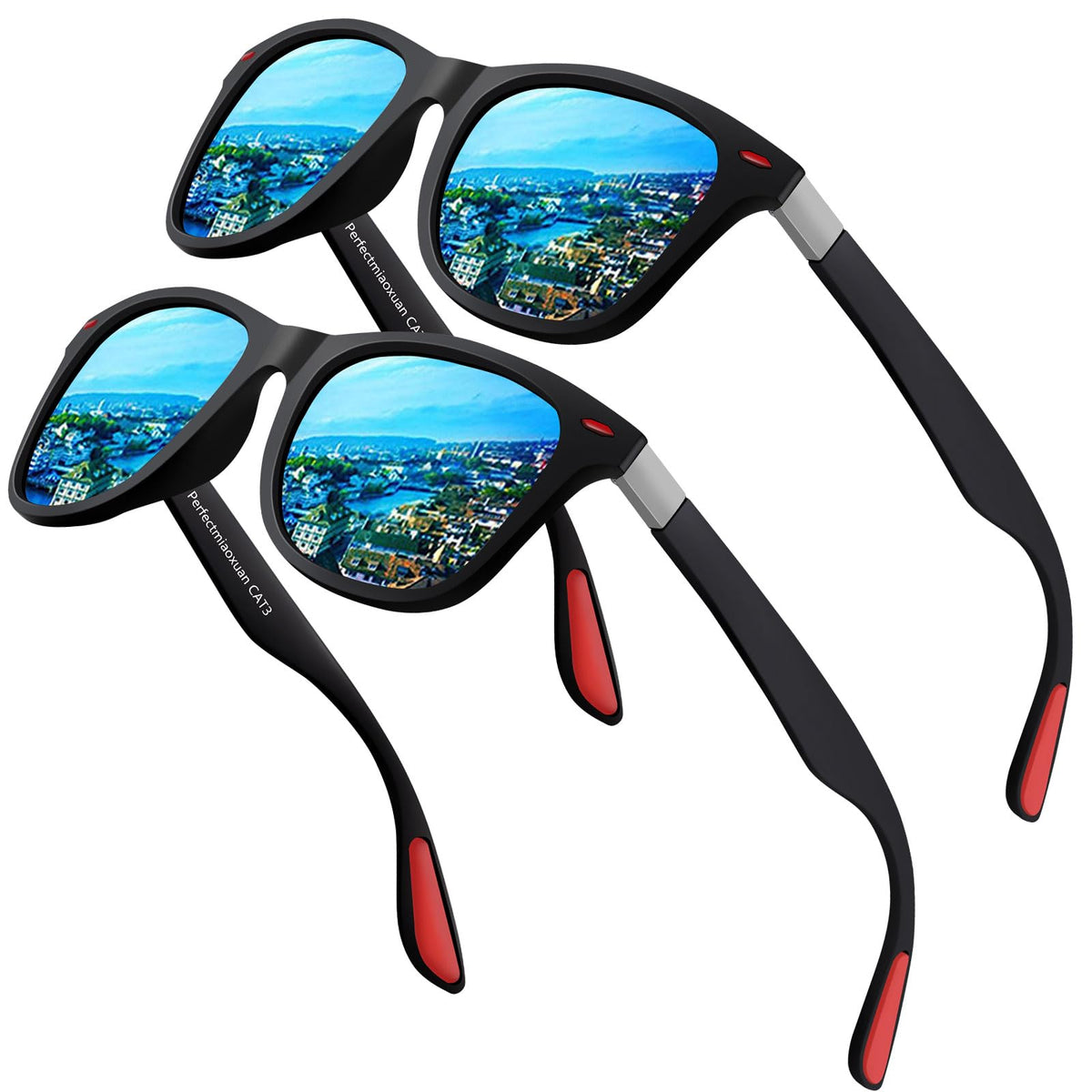 Polarized Sunglasses Mens Womens Cool Fishing Driving Hiking Ultralight Retro Wrap Around Travel sun glasses UV Protection