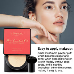 Foundation Cushion,Air Cushion BB Cream - Mushroom Cushion Moisturizing, Hydrating, Covering Blemishes For Wedding, Party, Great Gifts For Birthday Gifts