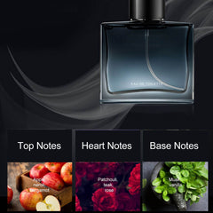 50ml Men Perfume, Light Scent Parfum Spray Refreshing Elegant Perfume for Daily