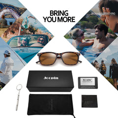 Joopin Polarized Sunglasses for Women UV Protection Classic Square Vintage Shades of Men Driving Fishing Traveling Lightweight Glasses
