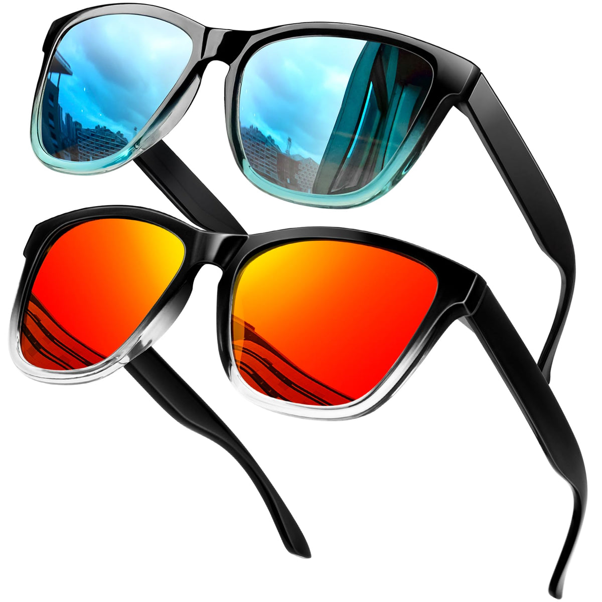 KANASTAL Polarized Sunglasses for Women, Classic Square Mens Sun Glasses, Lightweight Shades for Womens Outdoor 100% UV400 Protection Driving Fishing Golf Outdoor Activities