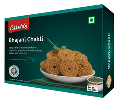 Chheda's Bhajni Chakli | Authentic Namkeen Snack | Crunchy Murukku| Spicy Tea-Time Treat | Ready-to-Eat Mithai | 100% Vegetarian Snack - 200g
