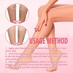 Body Makeup Foundation, Body Makeup Foundation, Body Makeup Foundation for Waterproof Full Coverage, Leg And Body Makeup Foundation for All Skin Types (3PC)