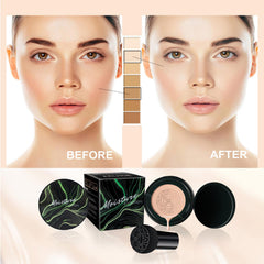Makeup Base Mushroom Head,Air Cushion Liquid Foundation,Air Cushion BB,Liquid Foundation Mushroom,Natural Moisturizing Full Coverage Foundation,Brightening Pigment BB Cream Foundation for Women