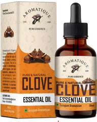 Aromatique Clove Essential Oil,Therapeutic Grade 100% Pure Clove Oil For Teeth,Hair And Skin (30Ml) Amber