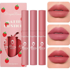 ChicAbode 3 Piece Nude Matte Lipstick Set,Natural Nude Lipstick Velvet Air Moisture Smooth Crayon Lip Stain,Matte Lipstick 24 Hour Superstay,Long Lasting Waterproof Lip Gloss Lipstick for Women Makeup