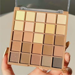 Professional Warm Ultimate Eyeshadow Palette, 25 High-Pigmented Nude Colors, Matte, Shimmer, Satin Finishes, Vegan & Cruelty-Free