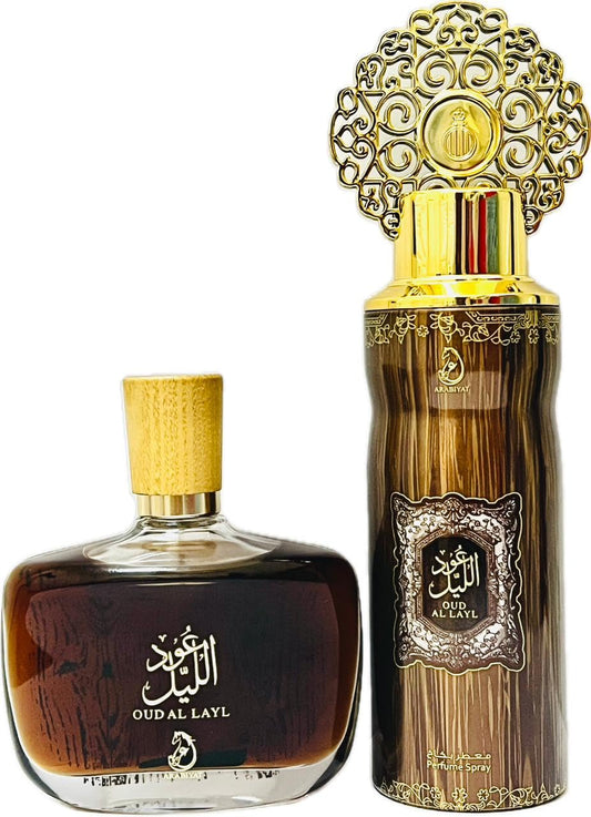 Oud Al Layl Eau De Parfum 100ml & Spray 200ml For Unisex