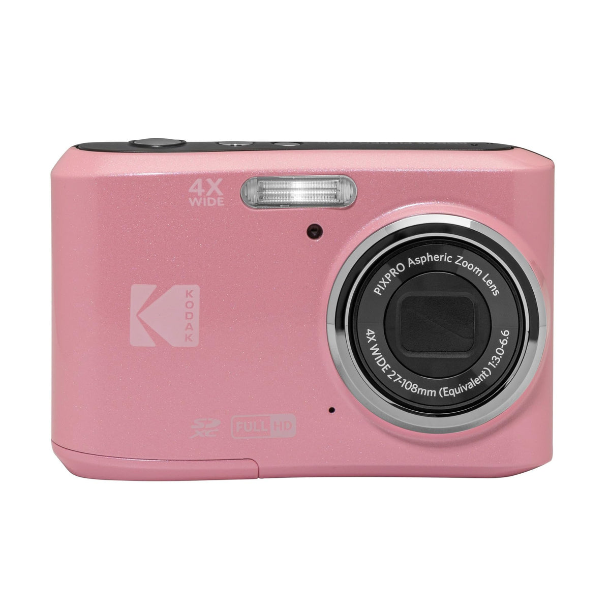 Kodak FZ45 Friendly Zoom 16MP 1080p FHD Digital Camera with 4X Optical Zoom and 27mm Wide Angle Lens from PixPro (Pastel Pink)
