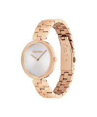 CALVIN KLEIN WOMEN'S BRACELET WATCH- Grey/Rose Gold