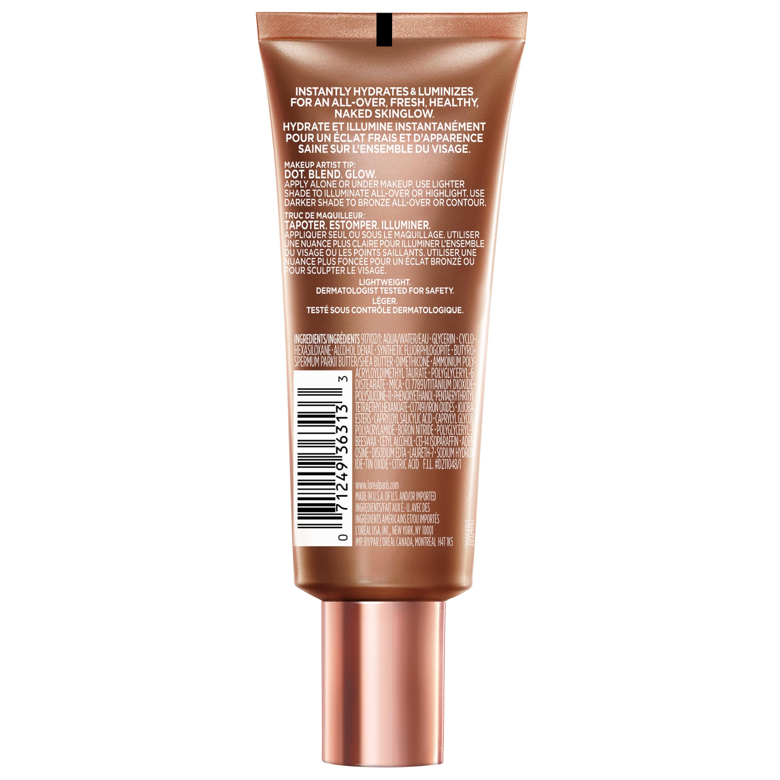 L’Oréal Paris L'Oreal Makeup True Match Lumi Glotion Natural Glow Enhancer Highlighting Lotion, 1 Count, Deep