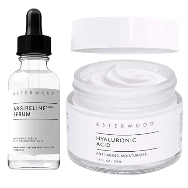 Asterwood Argireline Serum 1 oz + Hyaluronic Acid Moisturizer 1.7 oz