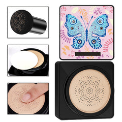 Cream Foundation,Mushroom Head Cream | Moisturizing BB Cream Foundation Long-Lasting Coverage of Blemishes with Mushroom Makeup Sponge