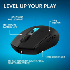 Logitech G305 X Superlight Lightspeed Wireless Gaming Mouse (910-007737) - Black