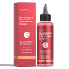 VOERUY Scalp Treatment, Apple Cider Vinegar Refreshing Scalp Serum with Salicylic Acid, Clarifying Build Up & Purifying, Leave-In Scalp Detox for Dry Itchy Scalp Treatment,Vegan & Cruelty-Free,120ML