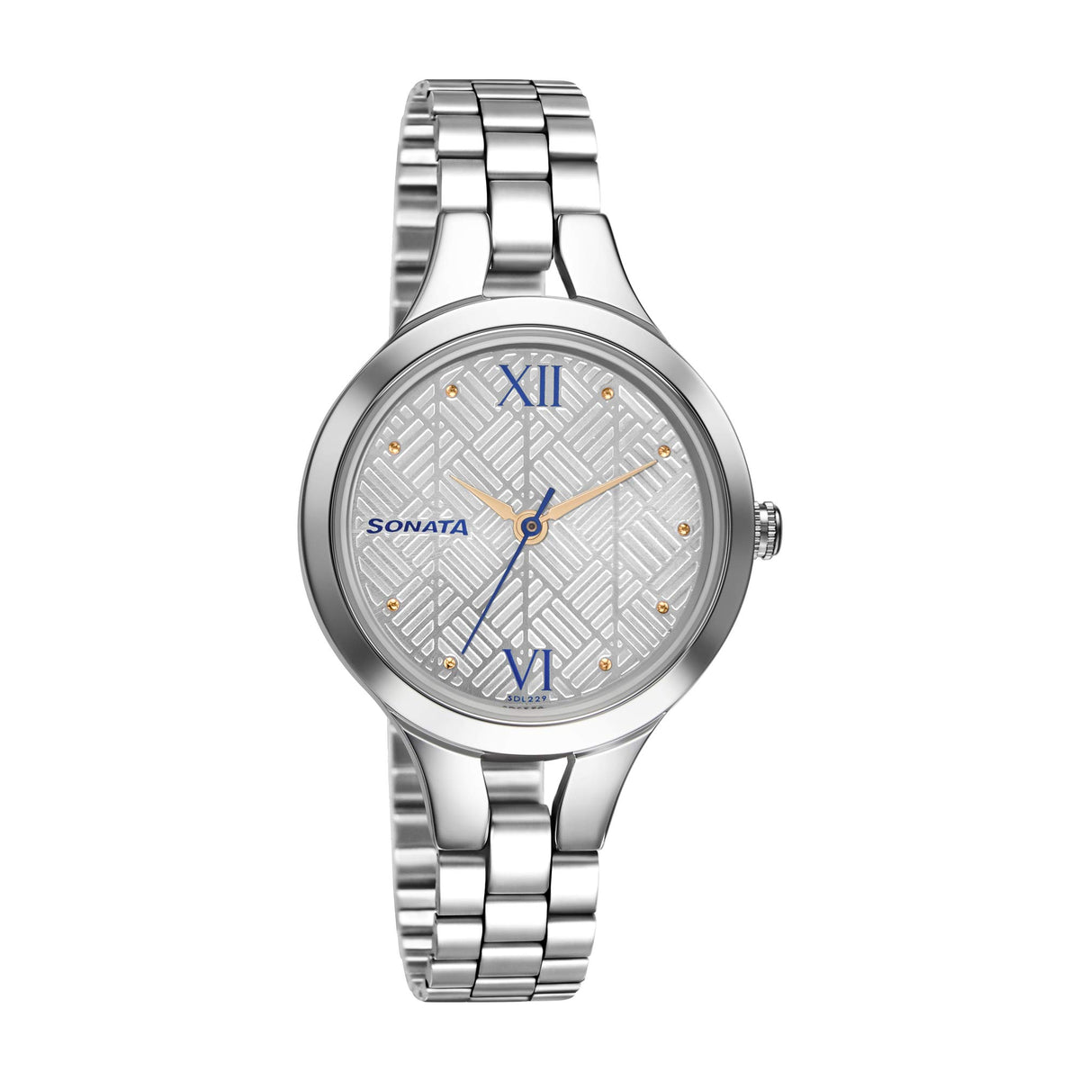 Sonata Silver White Dial Analog watch For Women-NR8151SM06