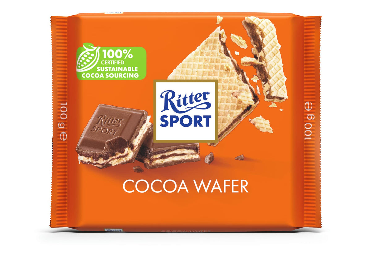 Ritter Sport Cocoa Wafer Creamy or Crunchy - 100 gm