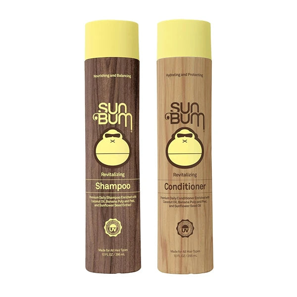 Sun Bum Sun Bum Revitalizing Shampoo and Conditioner Vegan and Cruelty Free Hydrating, Moisturizing and Shine Enhancing Hair Wash 10 Ounce Each