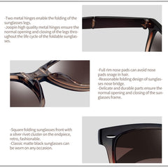 Joopin Folding Sunglasses for Men Women UV400 Protection Easy Carry Foldable Sunglasses for Driving Traveling