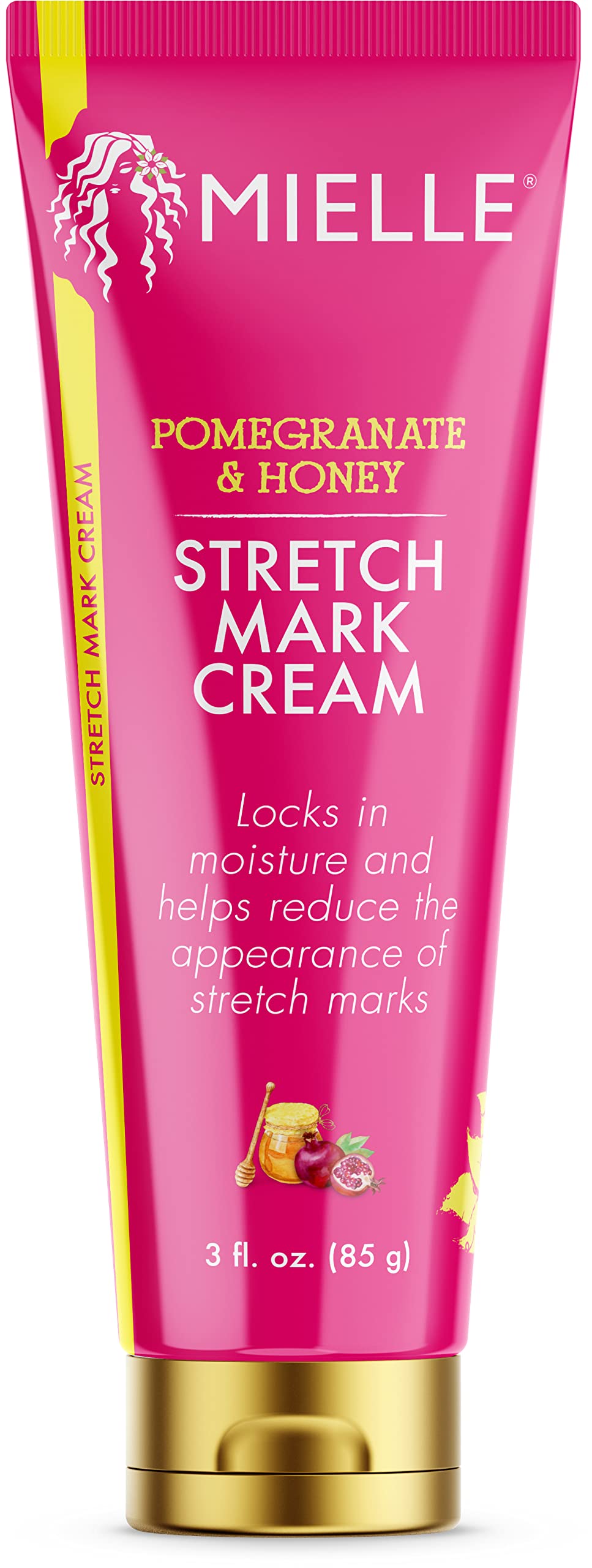 Mielle Organics Pomegranate & Honey Stretch Mark Cream, Sulfate and Paraben Free, 3 Ounces