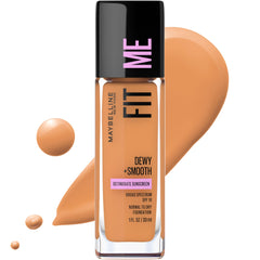 Maybelline Fit Me Dewy + Smooth Foundation Makeup, Toffee, 1 Count