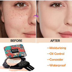 AONAT Mushroom Head Air Cushion Foundation BB Cream, Moisturizing Concealer, Even Skin Tone Makeup Base Flawless Moisturizing Oil Control Lightweight & Smoothing (Naturel2)