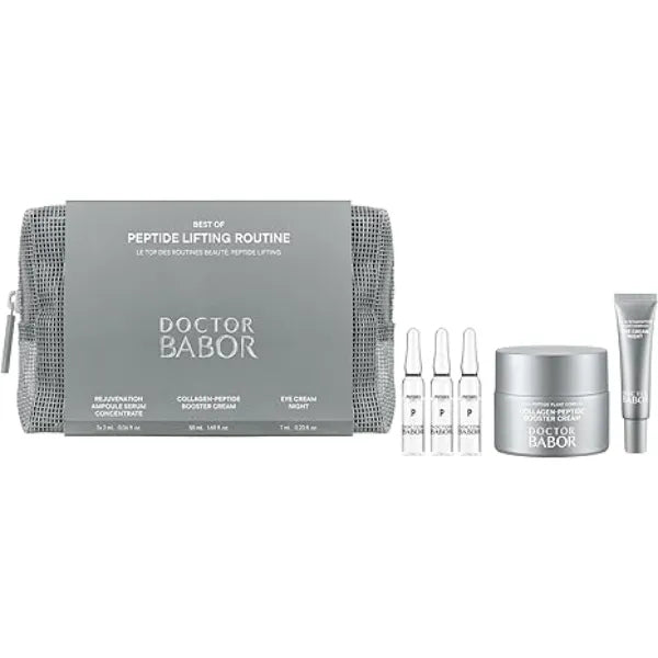 BABOR DOCTOR Peptide Lifting Routine, Skincare Set for Mature Skin, Anti Aging, Anti Wrinkles, with Ampoule, Eye Cream & Face Cream, 3 Pieces