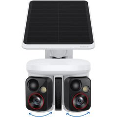 Baseus X1 Pro Dual-Tracking Solar Security Camera Outdoor Wireless, Dual 3K AI Cameras, 300° Pan, Color Night Vision, 8× Zoom, Local Storage up to 512GB, IP65, No Subscription