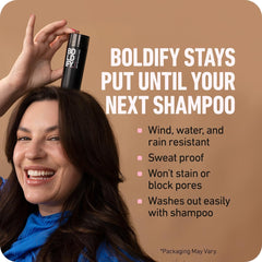 BOLDIFY Hair Fibers for Thinning Hair - 100% Undetectable Natural Formula (Light Brown)