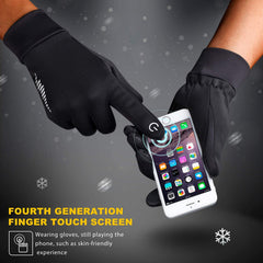 MAKINGTEC Winter Gloves Women Men Ski Gloves Liners Thermal Warm Touch Screen, Perfect for Cycling, Running, Driving, Hiking, Walking, Texting, Freezer Work, Gardening and Daily Activities (Black)