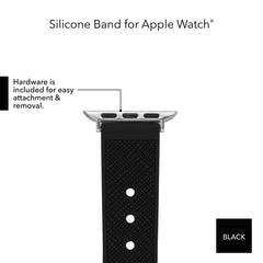 Anne Klein Silicone Fashion Band for Apple Watch Secure, Adjustable, Apple Watch Band Replacement, Fits Most Wrists