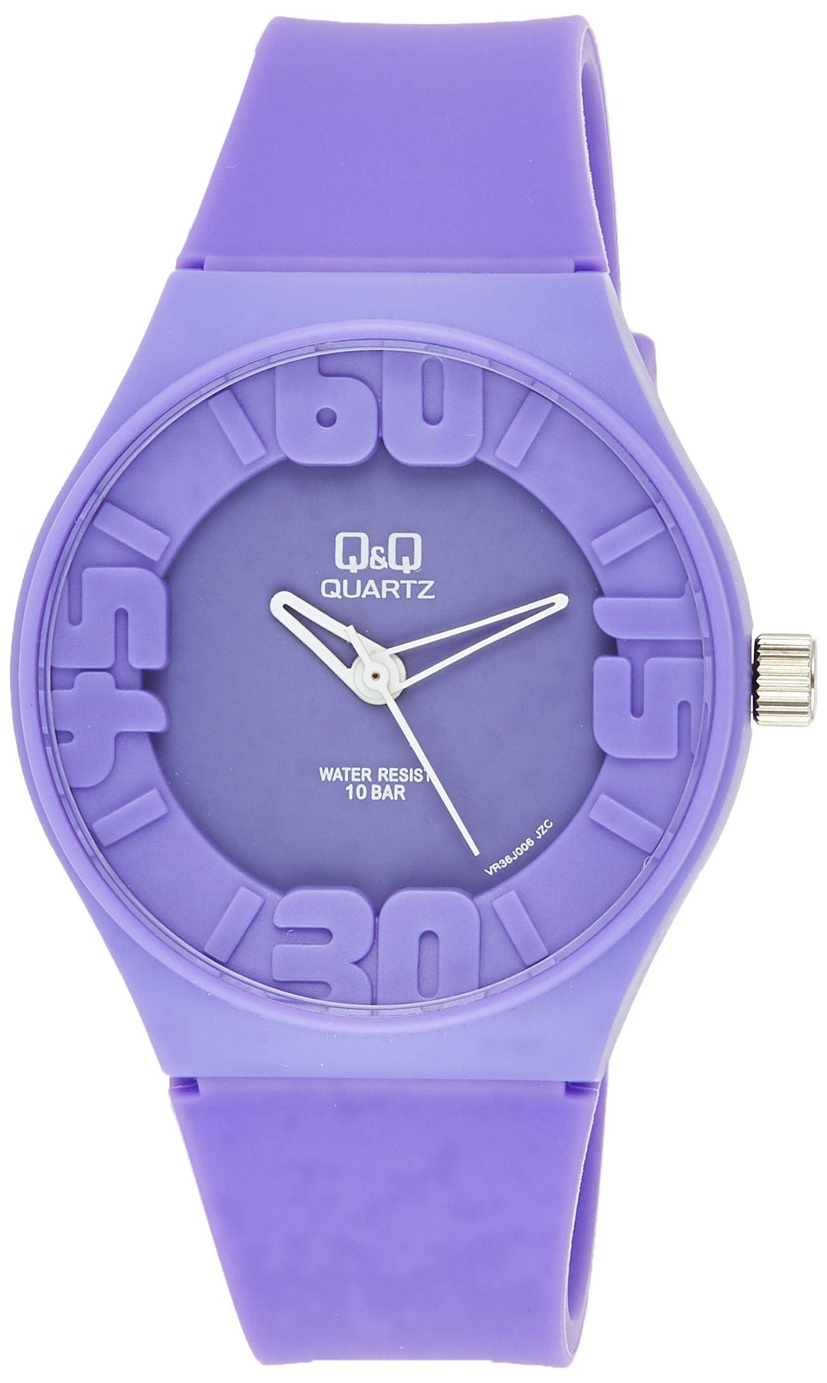 Citizen Q&Q Men's Purple Dial Rubber Band Watch - Vr36J006Y