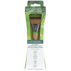 Ecotools Flat Foundation Interchangeables Makeup Brush for Flawless Liquid and Cream Foundation