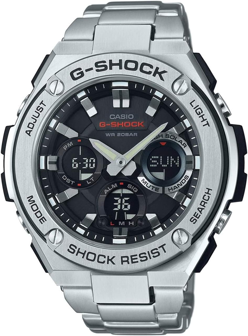 G-Shock Casio G-Steel Solar Analog Digital Men's Watch (Black) GST-S110D-1ADR / GSTS110D-1A, bracelet