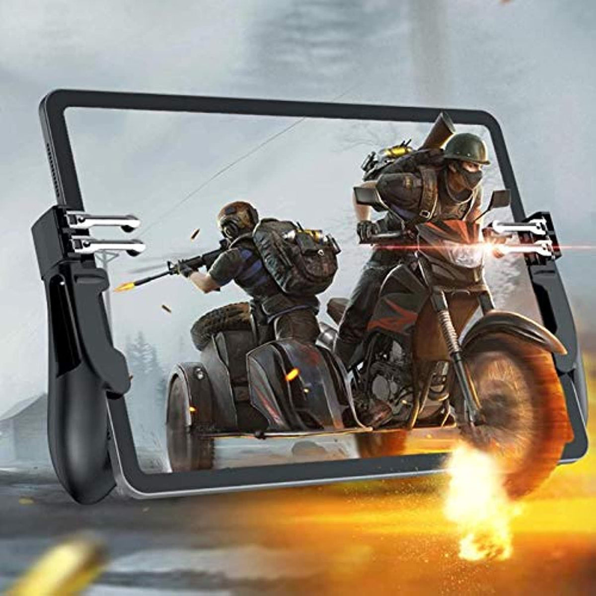 Popony Auxiliary Grip Trigger Switches Joystick for iPad
