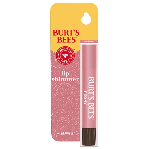 Burt’s Bees Lip Shimmer Peony; Warm, Luminescent Color; High Impact, Instant Moisture; with Shea and Cocoa Butters; 100% Natural Origin (Packaging May Vary)