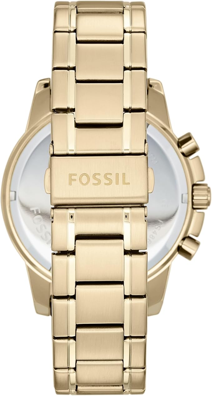 Fossil Men's Dean Stainless Steel Quartz Dress Chronograph Watch Gold